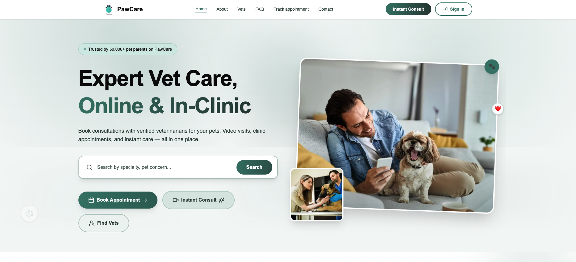 PawCare — Vet Appointments